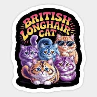 90's British Longhair Cat Highland Straight Sticker
